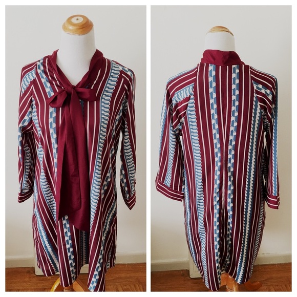 {Anthro} By Madchen Scarf-Tied Swing Dress - Picture 2 of 2